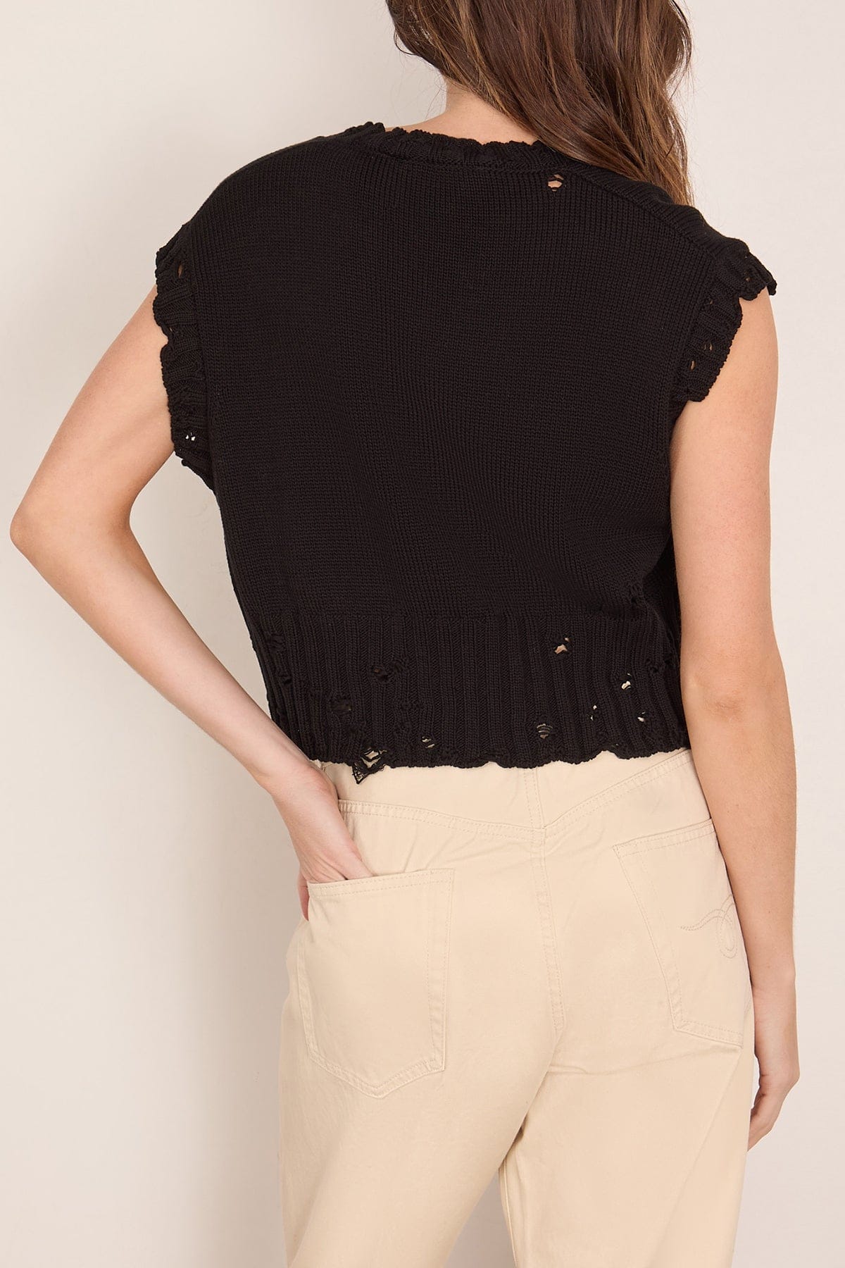 Marni V-Neck Sweater Vest in Black