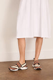 Marni Mary Jane Running Sneaker in White/Light Brown