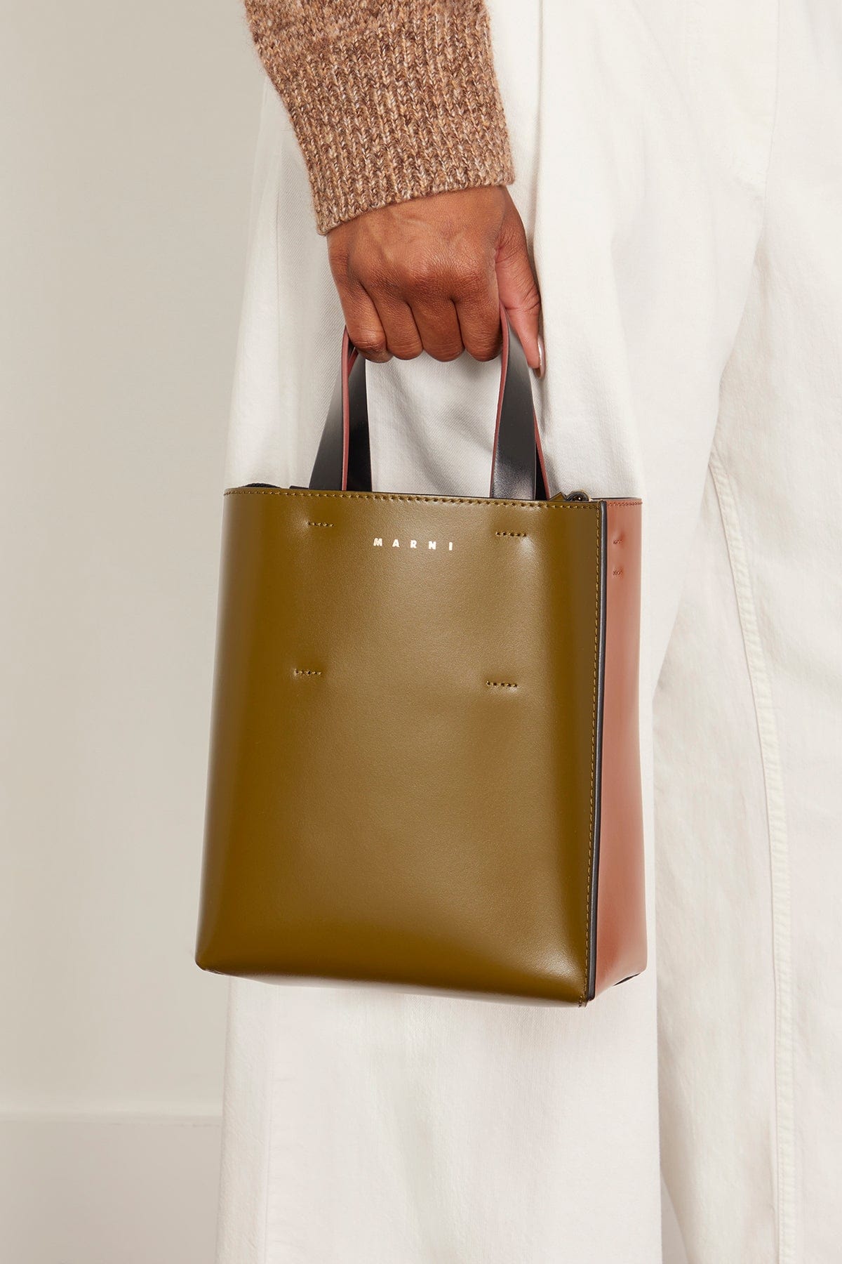 Marni Museo Bag Mini in Deep Sage/Moca/Black