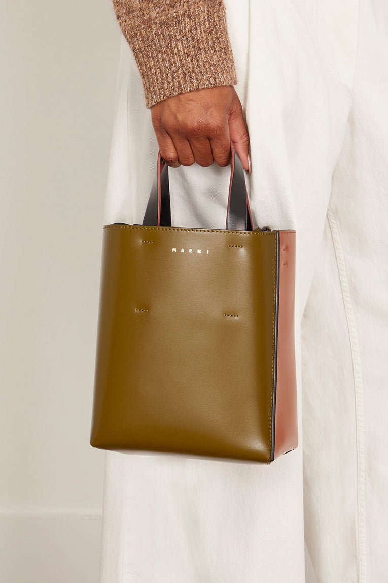 Marni Museo Bag Mini in Deep Sage/Moca/Black