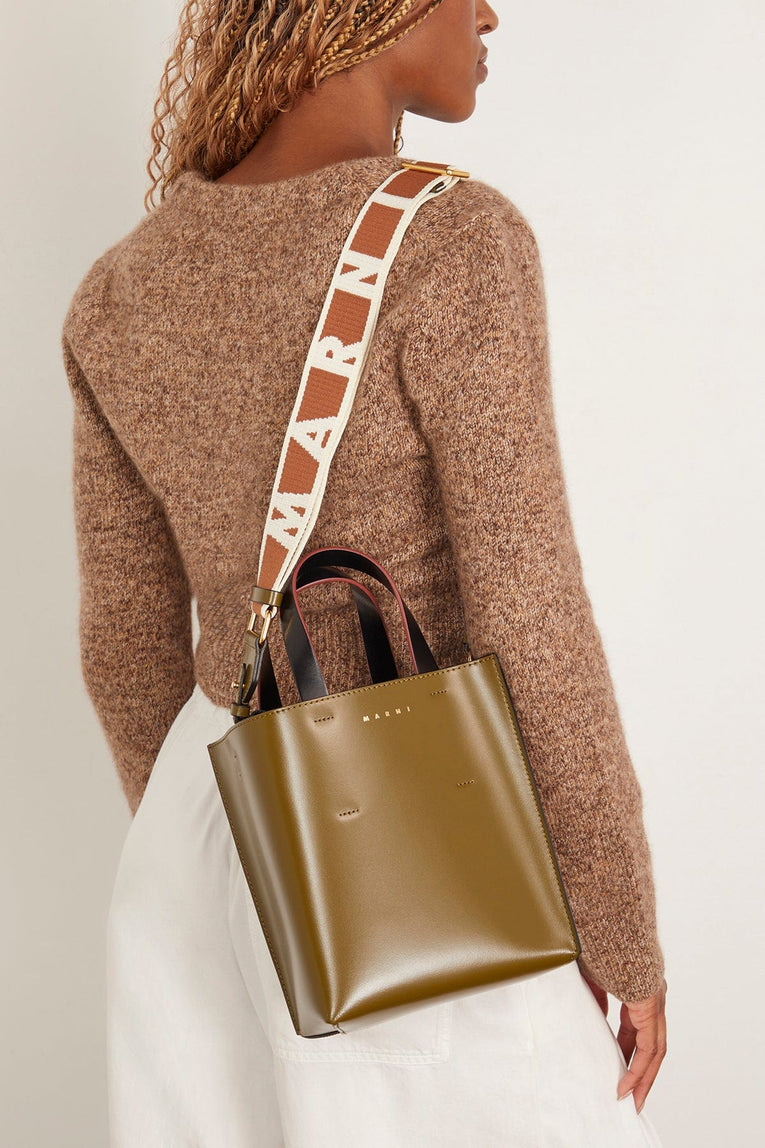 Marni Museo Bag Mini in Deep Sage/Moca/Black