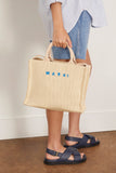 Marni Tote Bags Raffia Small Tote Bag in Silk White Marni Raffia Small Tote Bag in Silk White