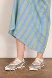 Marni Retro Soccer Ballerina Sneakers in Light Blue/Silver
