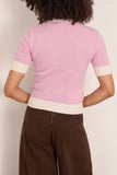 Marni Short Sleeve Crewneck Sweater in Pink Gummy