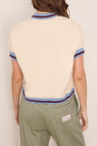 Marni Short Sleeve Polo in Bone
