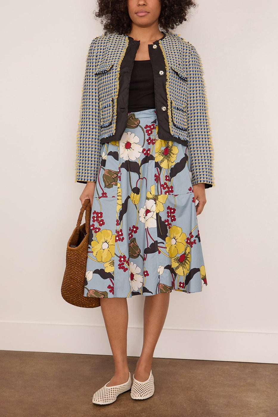 Marni Tweed Jacket in Sky