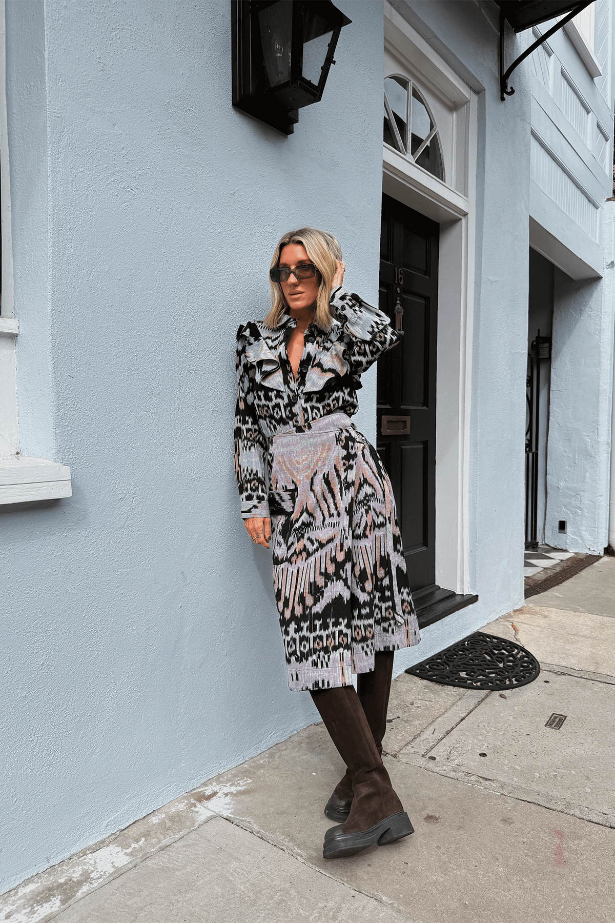 Ulla Johnson Mathilde Long Sleeve Blouse in Tigereye