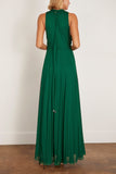 Max Mara Carnet Jersey Dress in Emerald