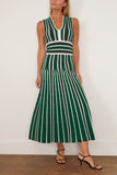 Max Mara Tallone Knitted Dress in Green