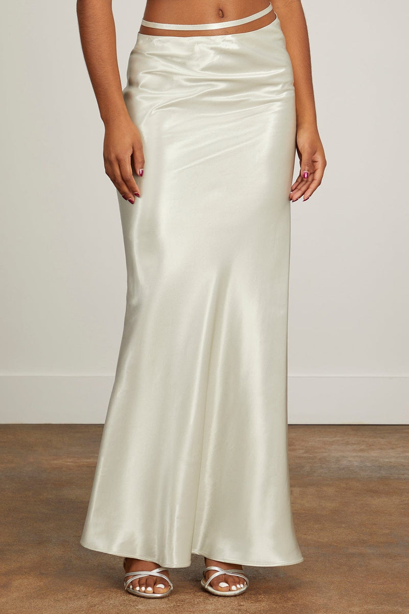 Minuit Grace Siren Skirt in Silver Glazed Twill – Hampden Clothing