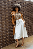 Forte Forte Moiree Print Satin Oversized in Honey