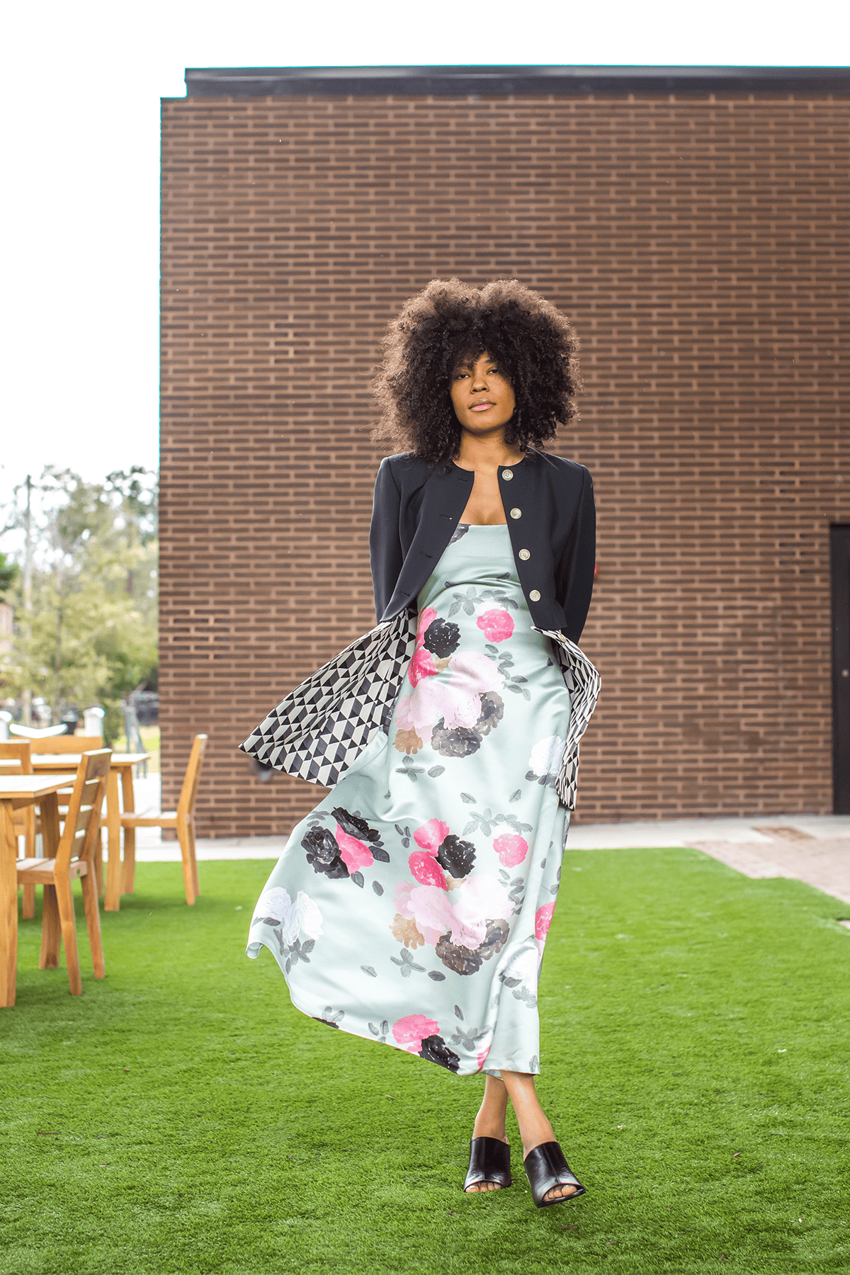 Nicole Dress in Auscot Rose Nicole Dress in Auscot Rose