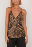 Nili Lotan Emile Cami Top in Vintage Leopard Print