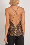 Nili Lotan Emile Cami Top in Vintage Leopard Print