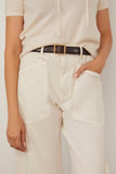 Nili Lotan Belts Gabriele Belt in Espresso with Antique Gold Nili Lotan Gabriele Belt in Espresso with Antique Gold