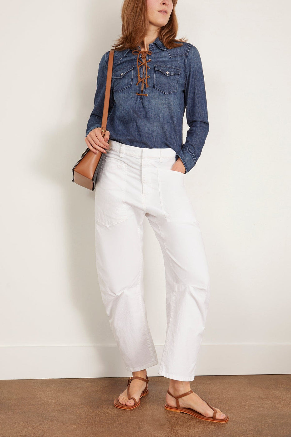 Nili Lotan Shon Pant in White