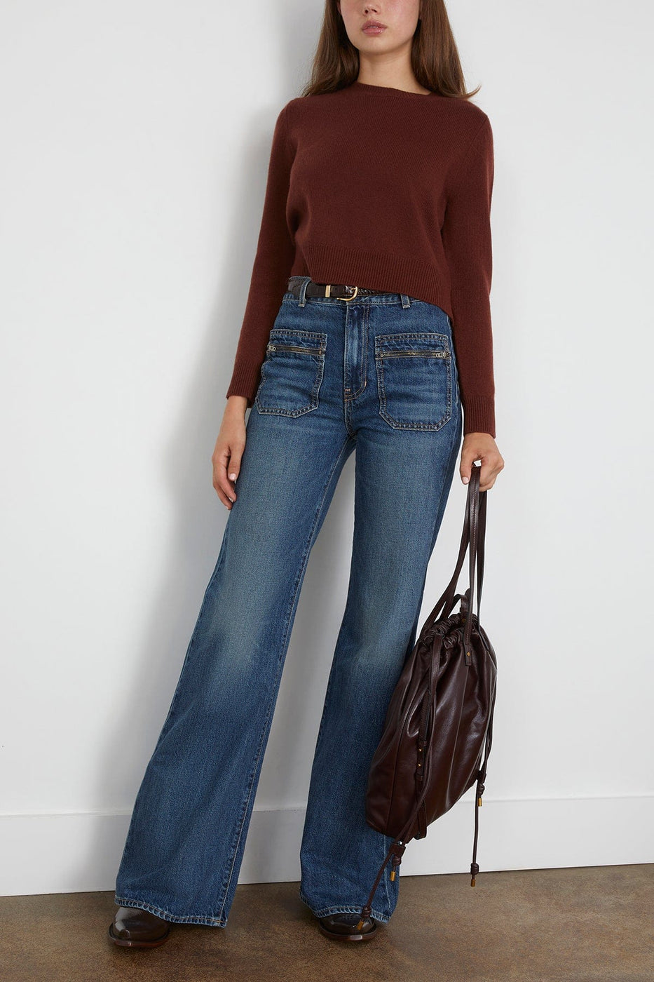 Nili Lotan Venus Sweater in Dark Rust