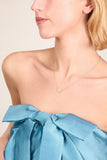 Stoned Fine Jewelry Ocean Paraiba Tourmaline Forget-Me-Not Necklace in 18k Yellow Gold