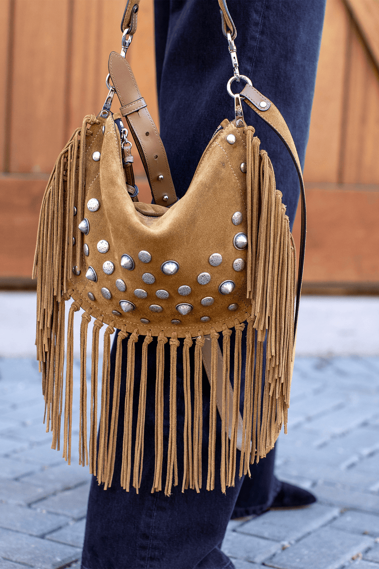 Isabel Marant Oskan Soft Zipped Shoulder Bag in Taupe