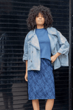 Rohe Oversized Soft Merino T-Shirt in Ocean Blue