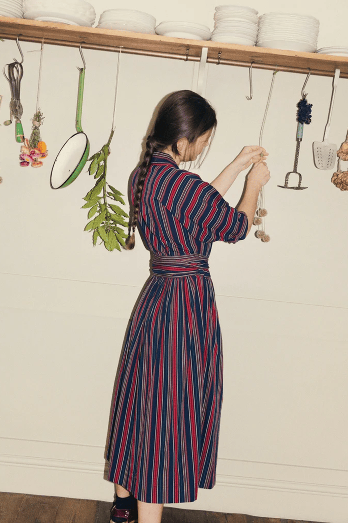 blue stripe wrap dress Pantry Stripe Wrap Dress in Provence Blue