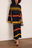 Paula Alba Knitted Cape in Multi Stripes