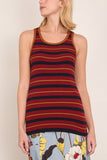 Paula Julia Knitted Tank Top in Red Stripes