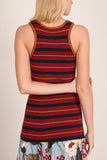 Paula Julia Knitted Tank Top in Red Stripes