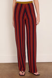 Paula Mira Knitted Pant in Red Stripes