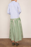 Paula Rosalia Poplin Silk Twill Dress in Multi Stripes