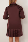 Plan C Dress in Dark Burgundy