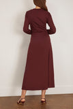 Plan C Long Dress in Dark Burgundy