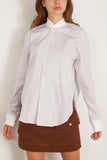 Plan C Long Sleeve Shirt in Brown/White Stripe