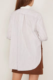Plan C Long Sleeve Shirt in Brown/White Stripe