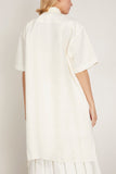 Plan C Tops Long Sleeve Shirt in Chalk Long Sleeve Shirt in Chalk