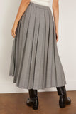Pleated Skirt in Black Melange