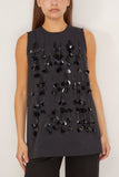 Plan C Tops Sequin Tank Top in Black Sequin Tank Top in Black
