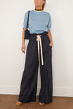 Plan C Tops Short Sleeve Knit Top in Sky Blue Short Sleeve Knit Top in Sky Blue