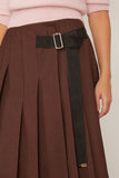 Plan C Skirt in Brown Melange