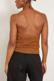 Proenza Schouler Tops Leona Ribbon Knit Top in Ochre Proenza Schouler Leona Ribbon Knit Top in Ochre