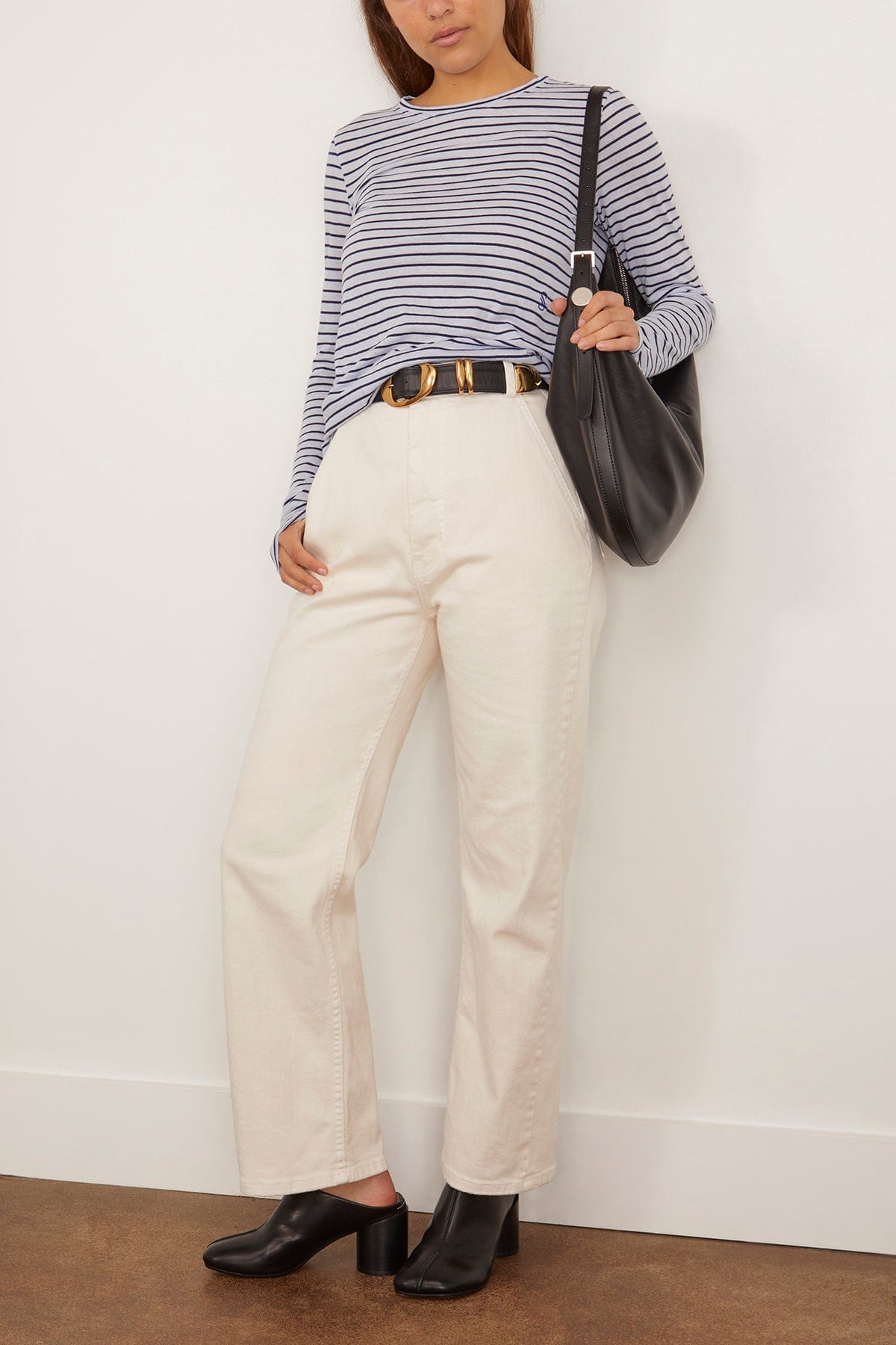 Proenza Schouler Mia T-Shirt in Chambray Multi