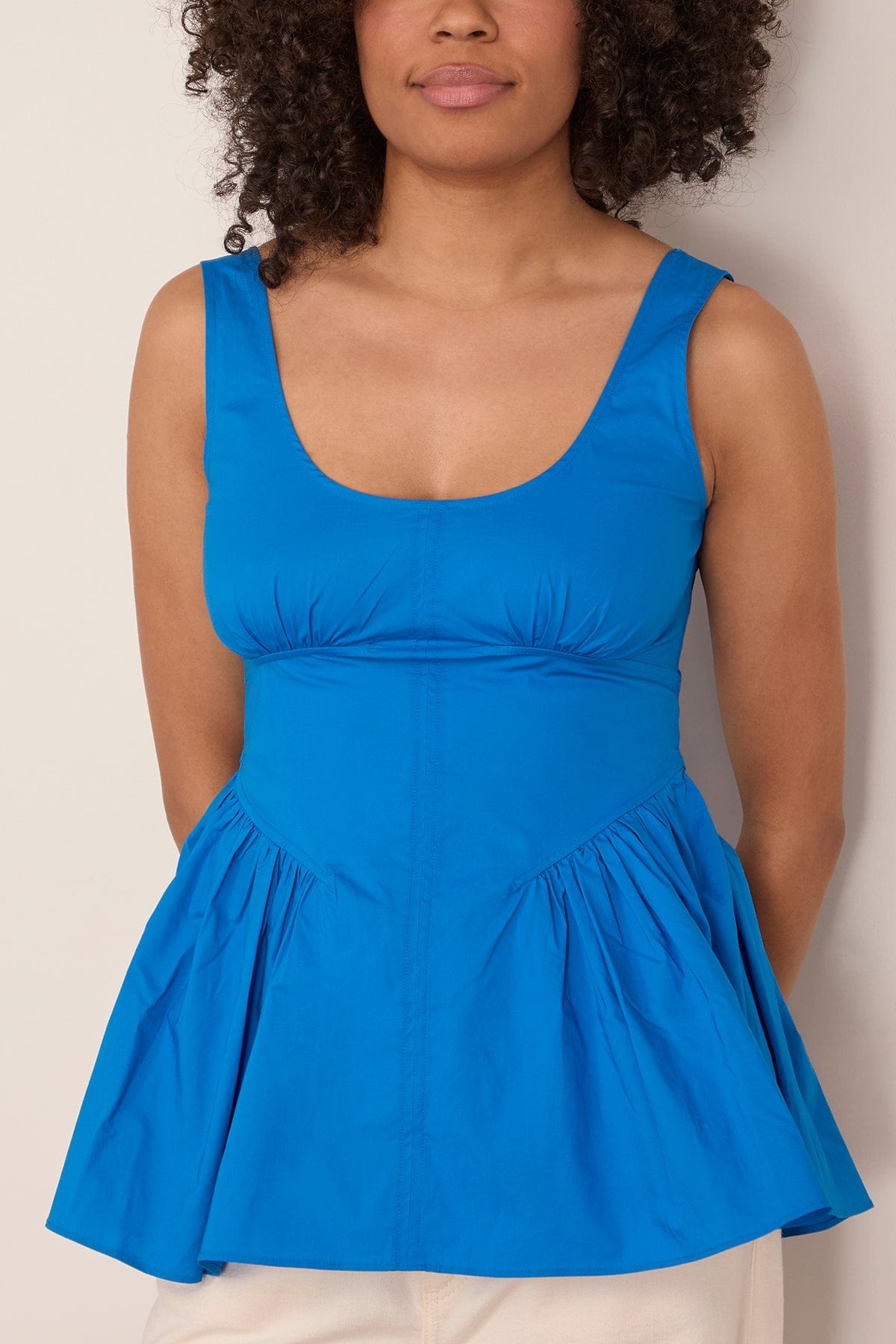 Proenza Schouler White Label Bader Top in Cyan