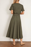 Proenza Schouler White Label Casual Dresses Elizabeth Dress in Dark Spruce Proenza Schouler White Label Elizabeth Dress in Dark Spruce