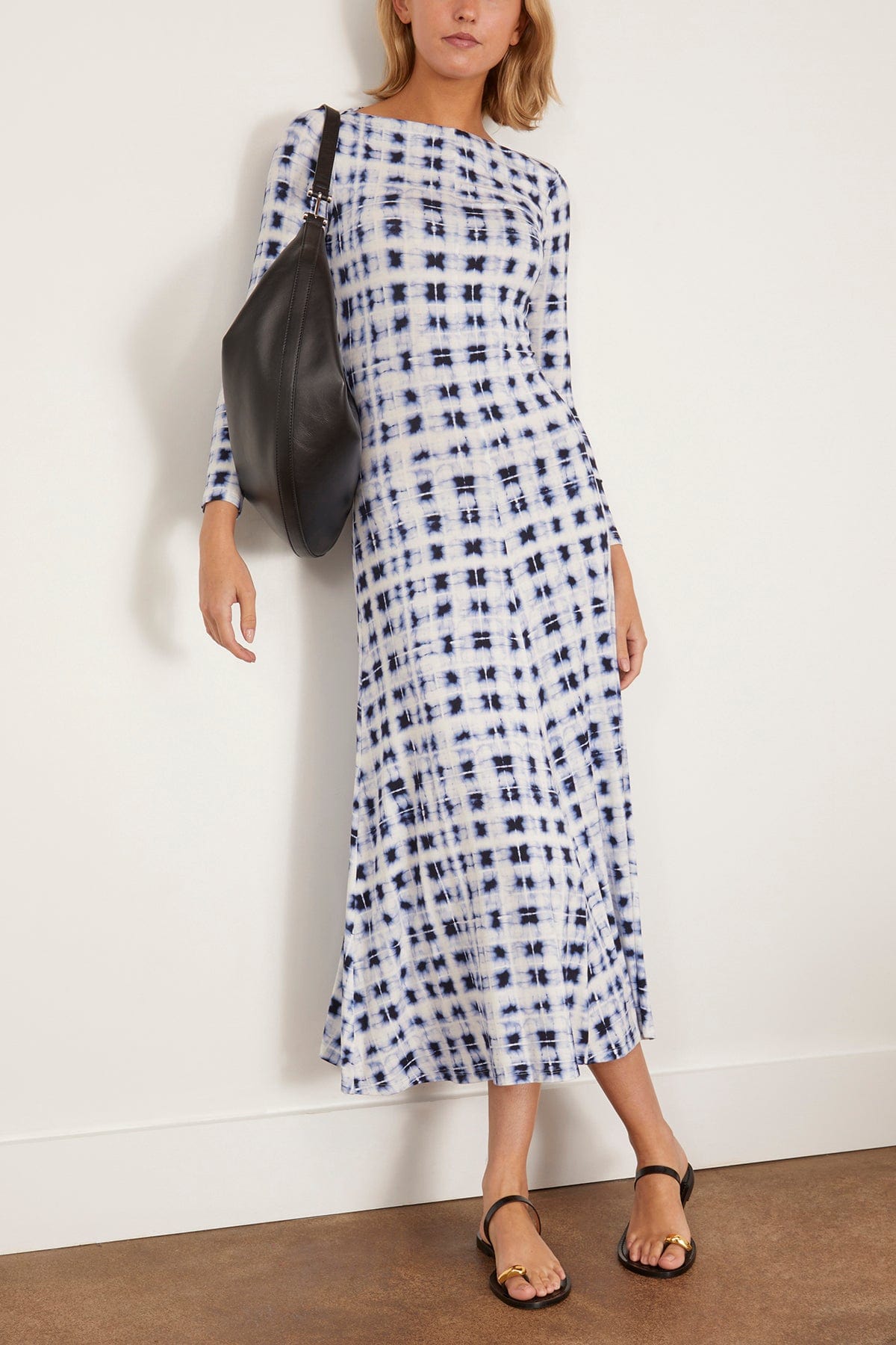 Proenza Schouler White Label Jen Dress in Indigo Multi