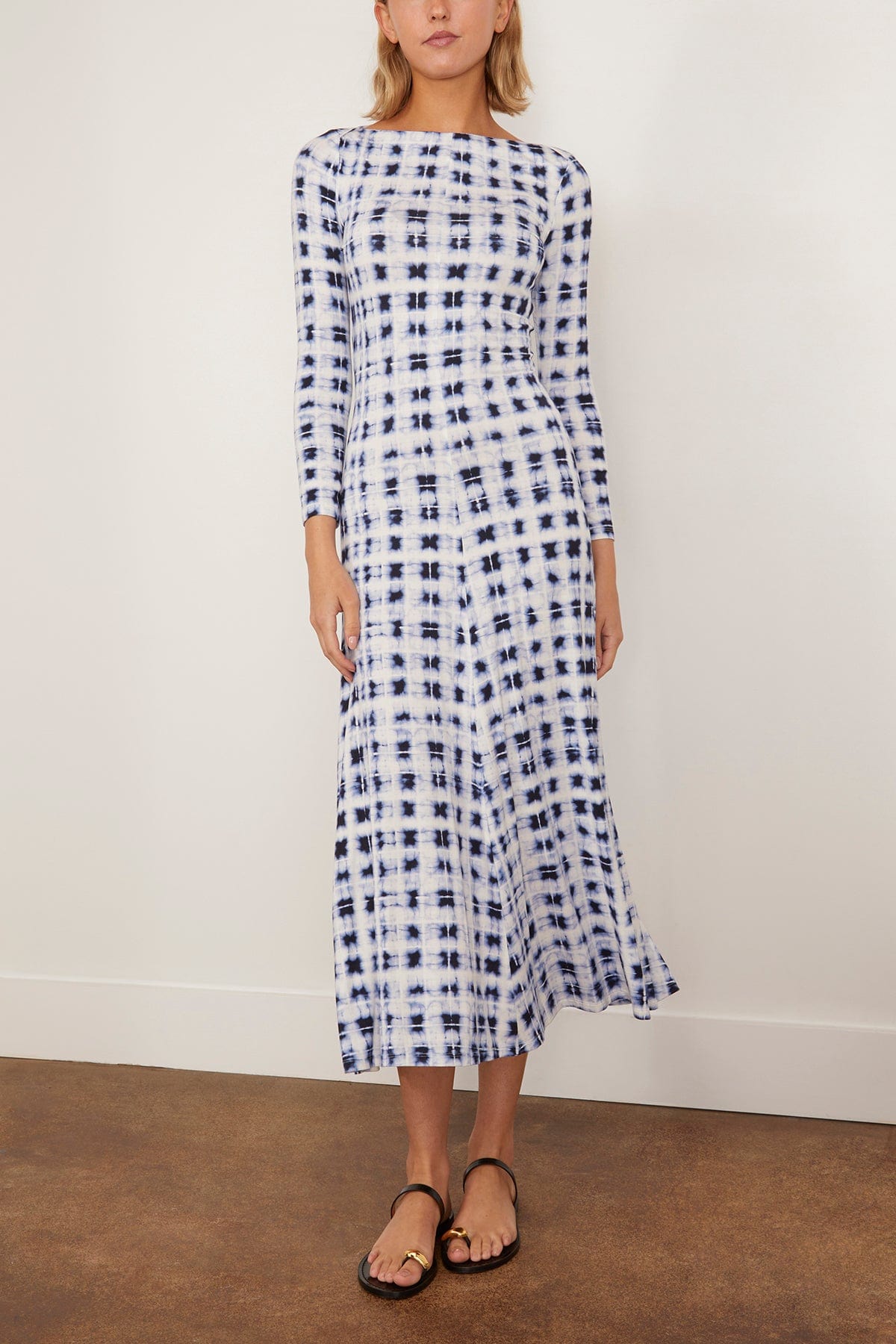 Proenza Schouler White Label Jen Dress in Indigo Multi
