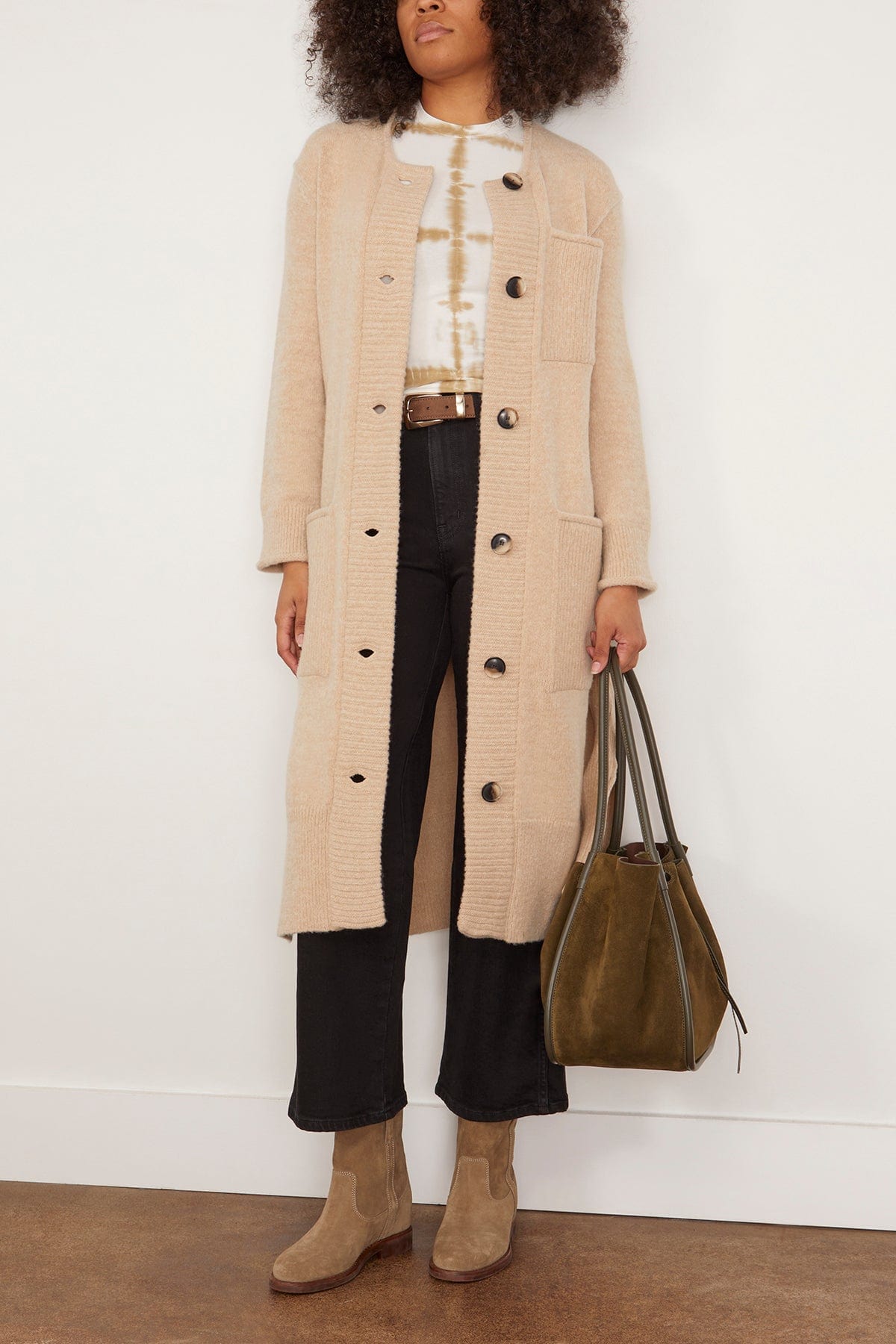 Proenza Schouler White Label Sweaters Lenora Cardigan in Birch Proenza Schouler White Label Lenora Cardigan in Birch