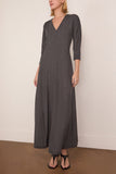 Proenza Schouler White Label Livia Dress in Wool Jersey in Coal Melange