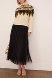 Proenza Schouler White Label Lizzy Sweater in Textured Fairisle Cream Multi