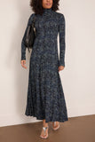 Proenza Schouler White Label Mabel Dress in Cheetah Jersey Navy Multi