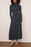 Proenza Schouler White Label Mabel Dress in Cheetah Jersey Navy Multi